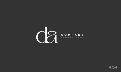 DA Alphabet letters Initials Monogram logo AD, D and A