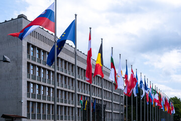 National Assembly Building of Slovenia, Parliament Square in Ljubljana.