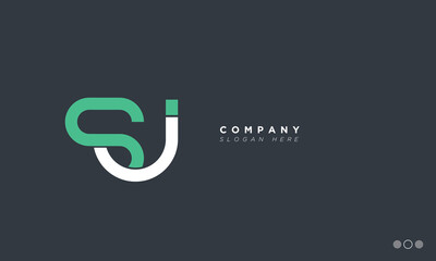 SJ Alphabet letters Initials Monogram logo 