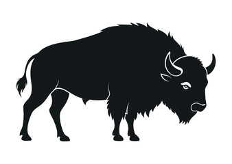buffalo silhouette vector illustration 