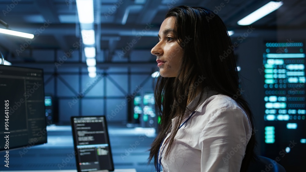 Poster it specialist in data center providing technical support to customers, troubleshooting issues. serve
