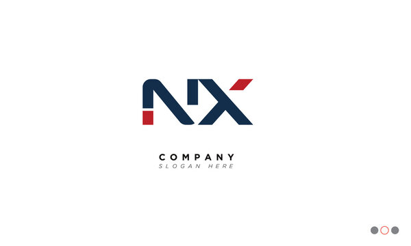 NX Alphabet letters Initials Monogram logo 