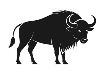 buffalo silhouette vector illustration 