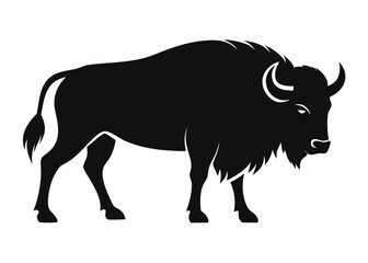 buffalo silhouette vector illustration 