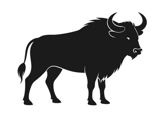 buffalo silhouette vector illustration 