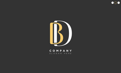 BD Alphabet letters Initials Monogram logo 