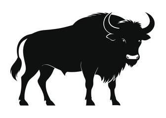 buffalo silhouette vector illustration 