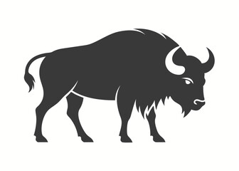 buffalo silhouette vector illustration 