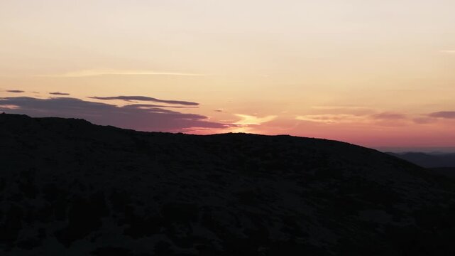 sunset over the mountains