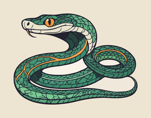 Snake doodle illustration