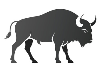 buffalo silhouette vector illustration 