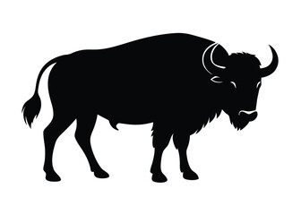 buffalo silhouette vector illustration 