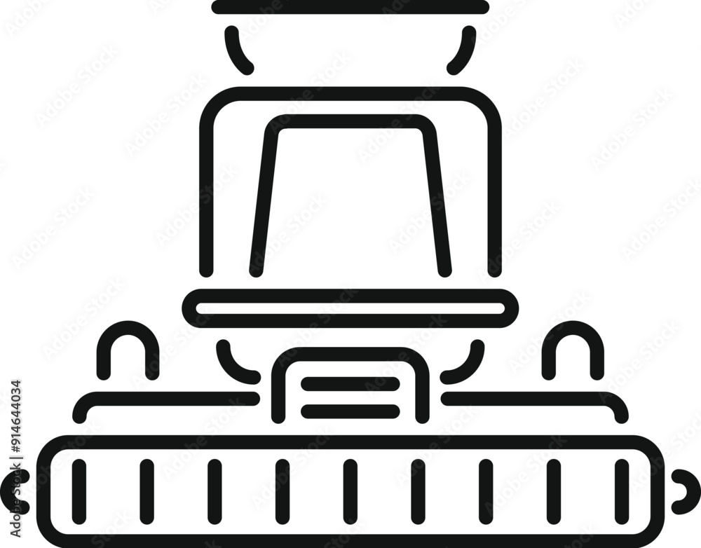 Poster smart farm machine using artificial intelligence icon. outline smart farm machine using artificial i
