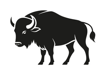 buffalo silhouette vector illustration 