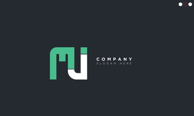 MJ Alphabet letters Initials Monogram logo 