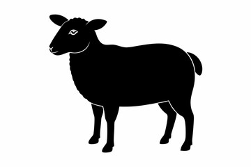 
Silhouette of sheep, sheep icon, Sheep silhouette isolated on white background. Vector illustration

