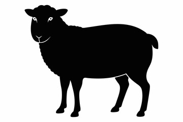 
Silhouette of sheep, sheep icon, Sheep silhouette isolated on white background. Vector illustration

