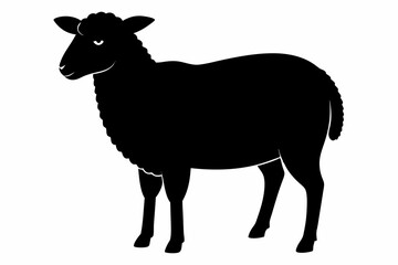 
Silhouette of sheep, sheep icon, Sheep silhouette isolated on white background. Vector illustration

