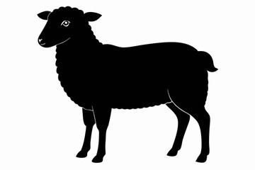 
Silhouette of sheep, sheep icon, Sheep silhouette isolated on white background. Vector illustration

