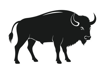 buffalo silhouette vector illustration 