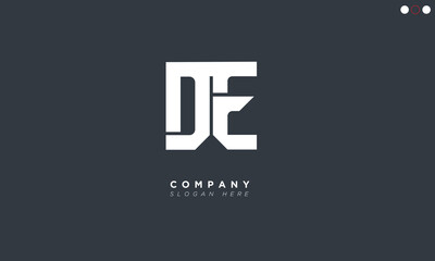 DE Alphabet letters Initials Monogram logo 