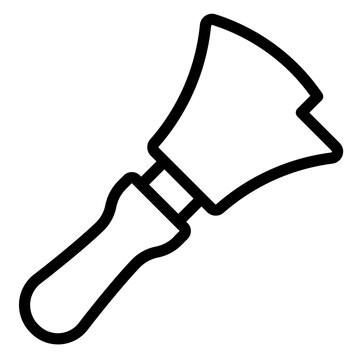 black outline paint scraper tool clip art preview