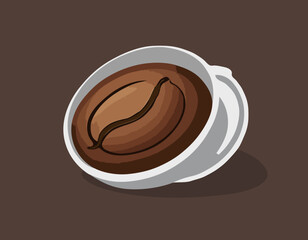 Coffee bean icon vector
