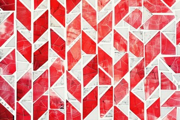 Dynamic red arrow mosaic pattern captivating the viewer's attention