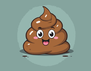 Cute poop mascot character design