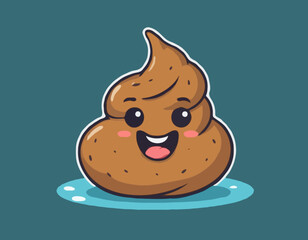 Cute poop mascot character design