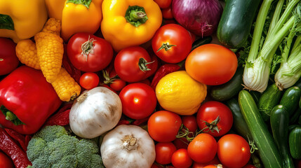 random vegetables close-up shot