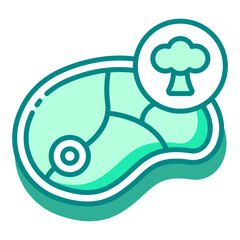 Plant Base Meat icon representing vegan protein alternatives and healthy meals.
