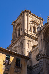 Bell tower on the Granada Cathedral.
