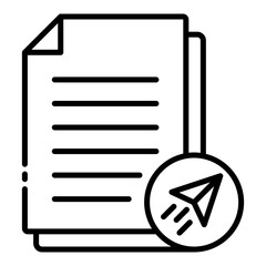 Icon for sending or transferring files electronically.