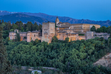 Fototapeta premium Evening view of the Alhambra in Granada.