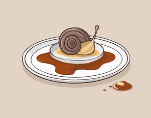 French cuisine - Escargot with sauce