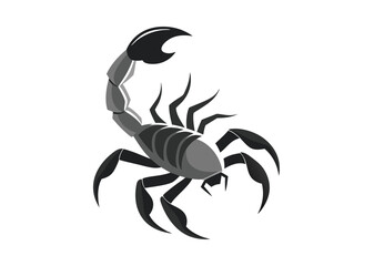 scorpion silhouette vector illustration white background  