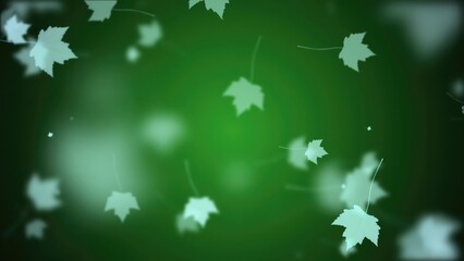 Falling maple leaf in autumn