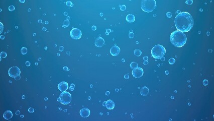 Bubbles Floating in Clear Blue Water Under Bright Sunlight During Midday