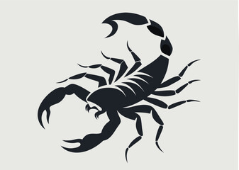 scorpion silhouette vector illustration white background  