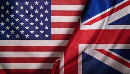 Obraz premium United States and United Kingdom Flag Representation
