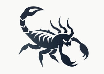 scorpion silhouette vector illustration white background  