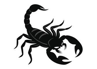 scorpion silhouette vector illustration white background  