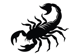 scorpion silhouette vector illustration white background  