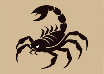 scorpion silhouette vector illustration white background  