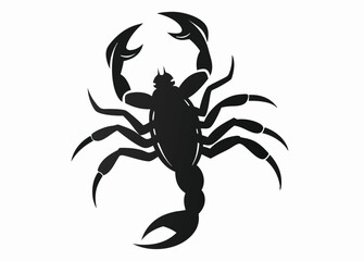 scorpion silhouette vector illustration white background  