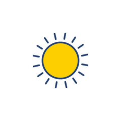 Sun icon vector. Brightness Icon vector