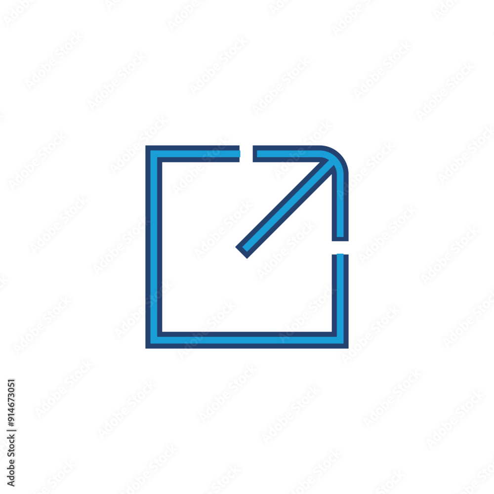 Aufkleber external link icon vector. link icon vector. hyperlink symbol