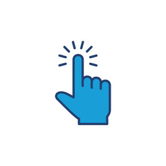 Hand click icon vector. pointer icon vector. hand cursor icon vector