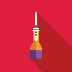 Oral irrigator using long shadow design, great for health and dental care projects